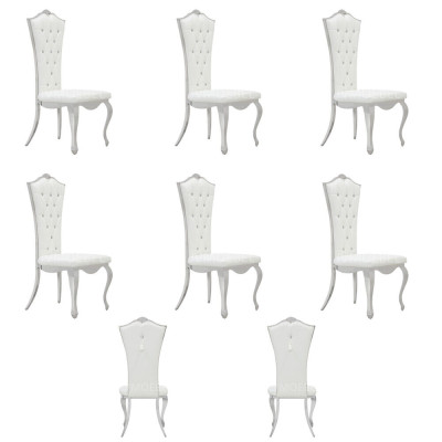 Chesterfield tapizado silla sillas Conjunto completo de 6 piezas Asiento Textil
