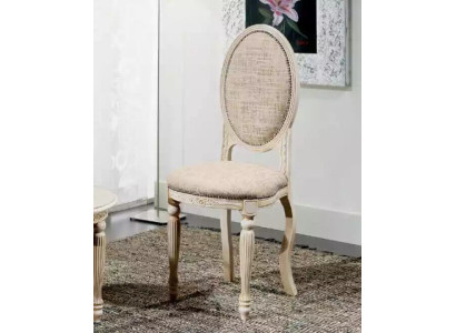Silla de comedor Silla tapizada clásica Nueva Muebles Textiles Asiento Respaldo