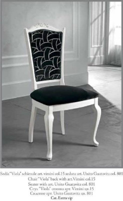 Silla negra diseño clásico lujo comedor muebles italianos Bizzotto nuevos.
