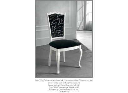 Silla negra diseño clásico lujo comedor muebles italianos Bizzotto nuevos.