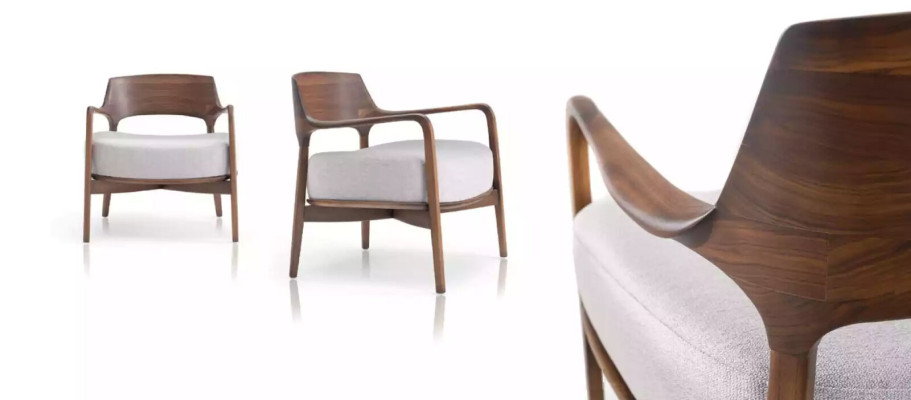 Silla de comedor Sillón de sala de estar Sillas de madera modernas Sillones tapizados