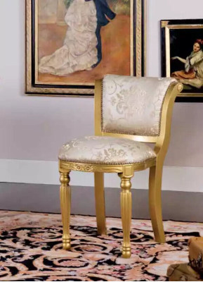 Silla de comedor con reposabrazos Clásica Nueva Diseño Mueble tapizado