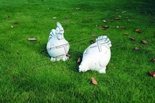 Decoración de jardín Gallina terraza Figuras de piedra Figura Decorativa Estatua
