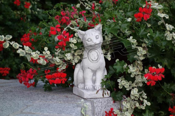 Decoración de jardín Gato Estatua decorativa de piedra para terraza.