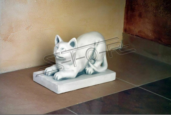 Decoración de jardín gato terraza Figuras de piedra decorativas Figura Estatua