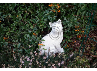 Decoración de jardín gato terraza figuras piedra figura estatua decorativa.