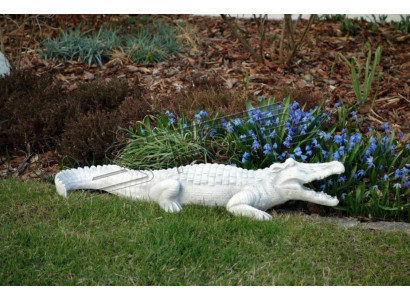 Decoración de jardín Cocodrilo Terraza Figuras de piedra Estatua de figura
