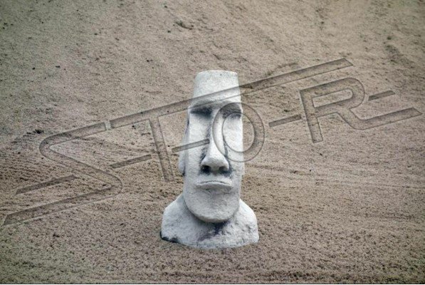 Decoración de jardín Moai terraza figuras de piedra estatua de figura decorativa.
