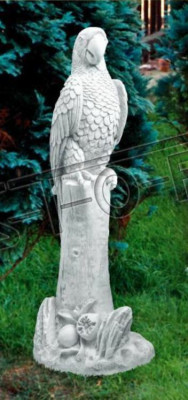 Decoración de jardín loro terraza figuras de piedra figura decorativa estatua