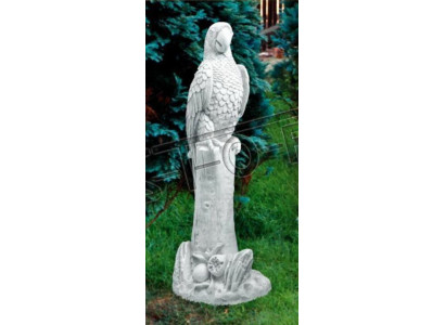 Decoración de jardín loro terraza figuras de piedra figura decorativa estatua