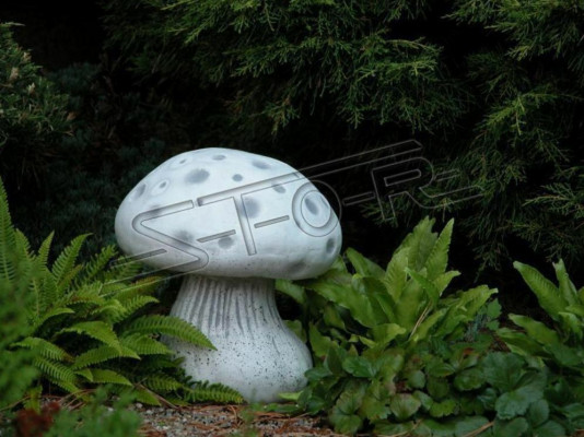 Decoración de jardín seta terraza figuras de piedra figura decorativa estatua de naturaleza