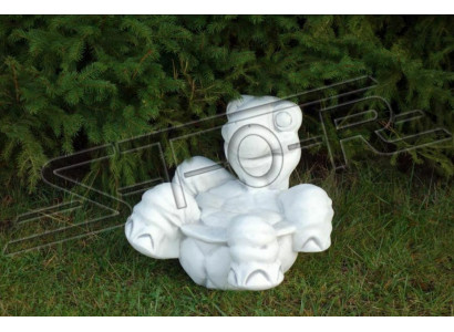Decoración de tortuga de jardín para terraza con figuras de piedra.