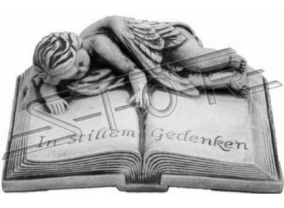 Agarre el texto En memoria silenciosa Decoración de piedra Figura Estatua Libro