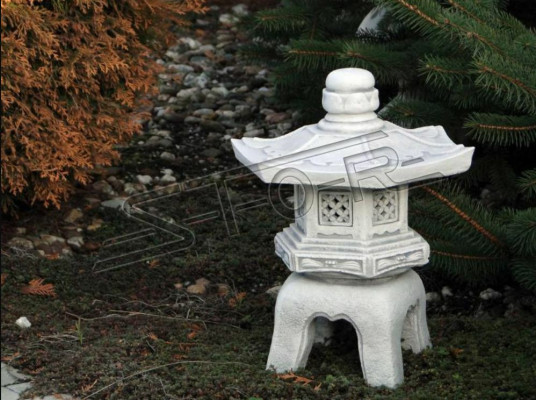 Jardín japonés decoración jardín decoración estatua figura blanco escultura
