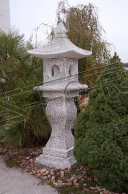 Jardín japonés decoración casa naturaleza estatua figuras figura blanca estatuas