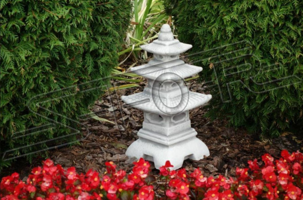 Jardín japonés lámparas decoración iluminación blanco naturaleza bebedero pájaros
