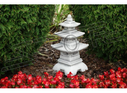 Jardín japonés lámparas decoración iluminación blanco naturaleza bebedero pájaros