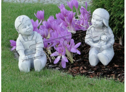 Niño chico, figura estatua de 34 cm, escultura de figuras estatuas para jardín