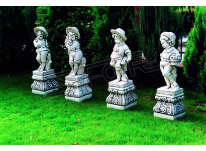 Joven figura de estatua de 70cm adornada para el jardín.