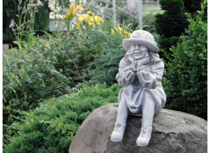 Joven figura sentada estatua figuras escultura estatuas decoración de jardín