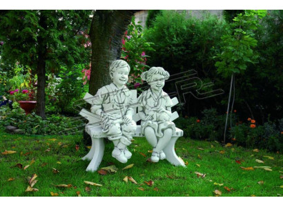 Joven muchacho sentado figura estatua figuras escultura estatuas jardín