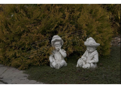 Diseño de escultura de busto amable, figura de estatua de jardín.