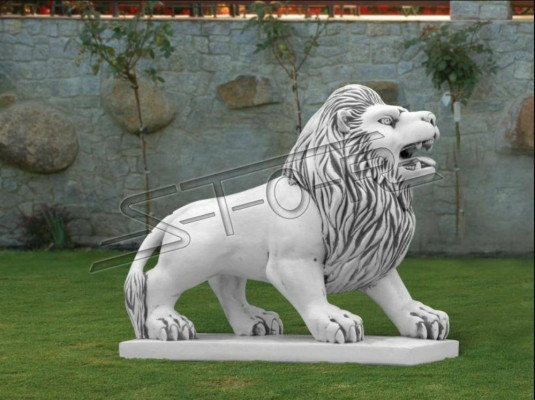 León Figura decorativa de jardín Terraza Figuras de jardín Escultura Esculturas