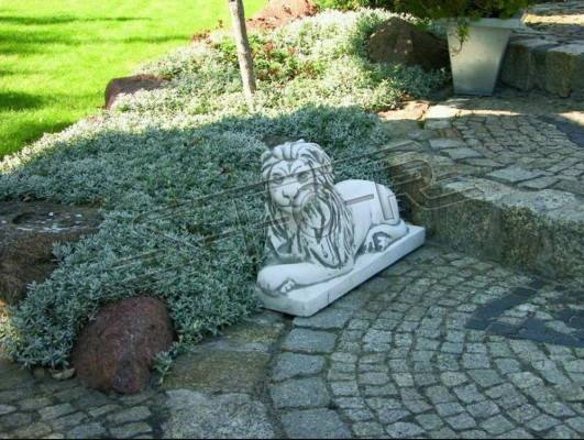 León Estatua Figura de jardín Terraza Decoración Escultura.