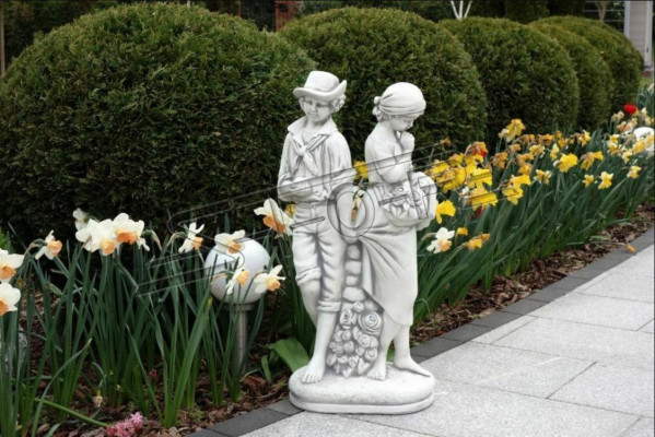 Par escultura de diseño de 43 cm figura estatua jardín figuras estatuas