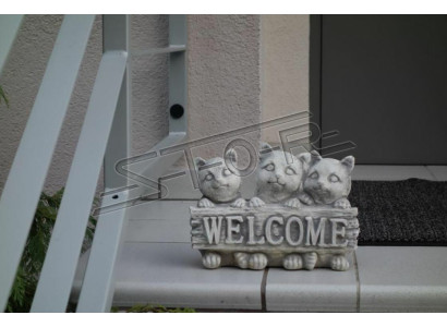 Letrero Bienvenido Gatos Gato Letreros Figura de jardín.