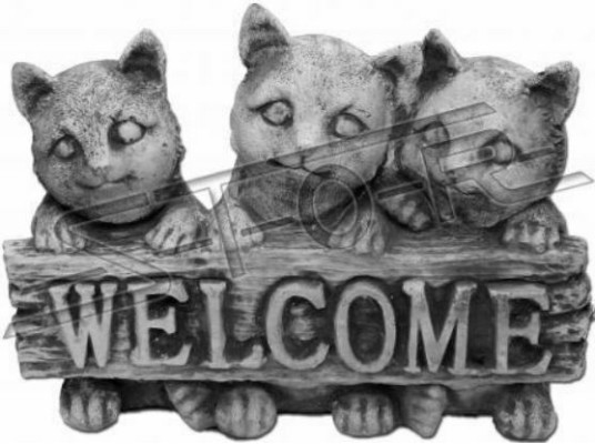 Letrero Bienvenido Gatos Gato Letreros Figura de jardín.