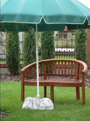 Soporte para sombrilla Base de sombrilla Pie Estatua de perro Estatua jardín