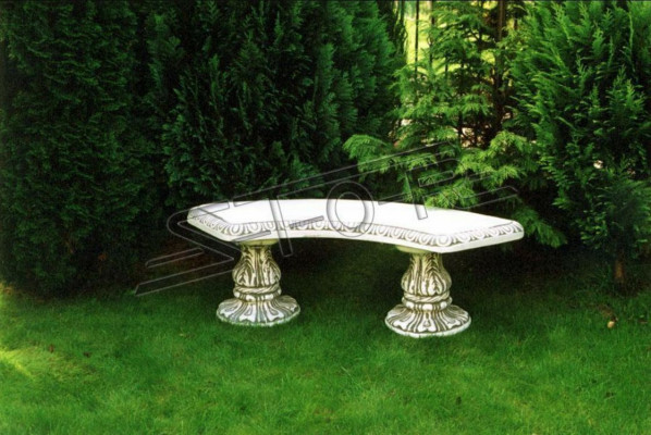 Banca de piedra Banco redondo Banquetas Muebles de jardín y terraza de 135 cm Estatua