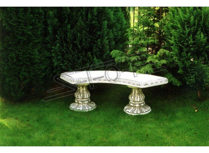 Banca de piedra Banco redondo Banquetas Muebles de jardín y terraza de 135 cm Estatua
