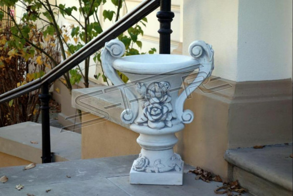 Jarrón Decoración Decoración Arte Jardín Terraza Maceta Jarrones Blanco Cubo