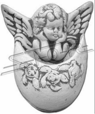 Relieve de pared placa de piedra imagen azteca ángel Antil Relieve de fundición de piedra pared