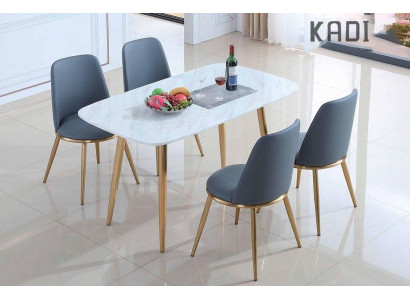 Conjunto completo de mesa + 4 sillas Conjunto de comedor Grupo de comedor Mesas de 5 piezas