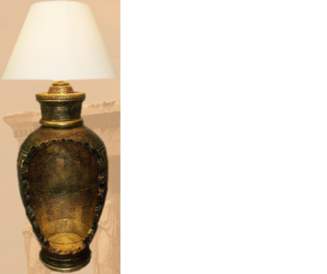 Lámpara de pie Lámpara de pie Luz Jarrón Diseñador Antiguo Soporte Luces Diseño 6886 Nuevo