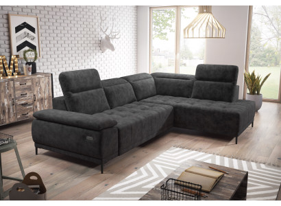 Sofá esquinero automático Sofá Chaise Longue Diseño Sofá Tapizado Textil Moderno Forma L Tela Nuevo.