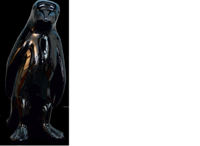 Diseño pingüino negro figura estatua escultura figuras esculturas decoración nuevo 3062.