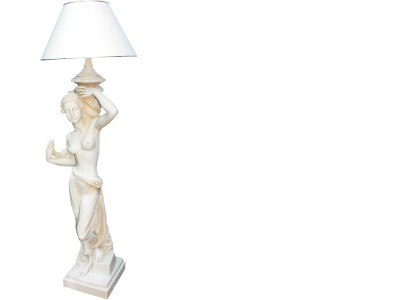 Estilo antiguo figura de tamaño real con iluminación lámpara de pie lámpara de pie lámpara de lámpara.
