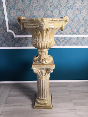 XXL jarrón decoración de mesa jarrones decorativos 69 cm estilo antiguo escultura figura cáliz Roma.