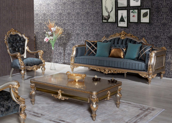Sofá de 3 plazas de diseño en estilo clásico para la sala de estar