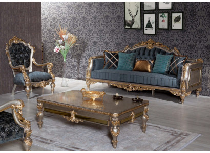 Sofá conjunto de 3+1 plazas Sofá Asiento Cojines Mesa auxiliar Juego de 3 piezas. conjunto de muebles