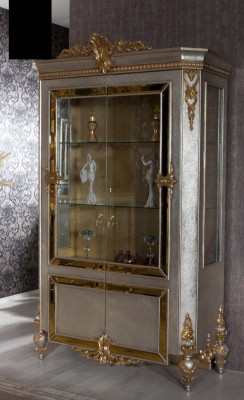 Vitrina de vidrio Armario Vitrina Sala de estar de madera Aparador Estilo italiano