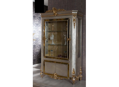 Vitrina de vidrio Armario Vitrina Sala de estar de madera Aparador Estilo italiano