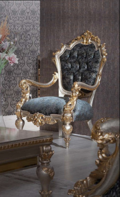 Sillón de lujo acolchado de lujo de tela de 1 plaza para la sala de estar