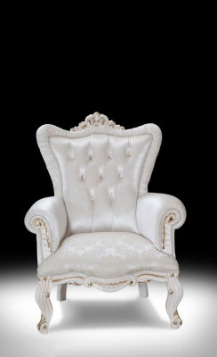 Sillón Blanco Salón Textil Diseño Chesterfield Estilo Italiano
