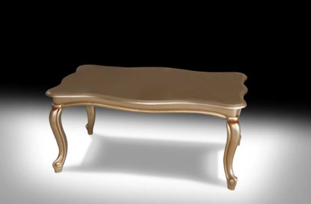 Mesa de centro dorada Mesa Auxiliar Mesa de café Lujo Diseño de madera Moderno