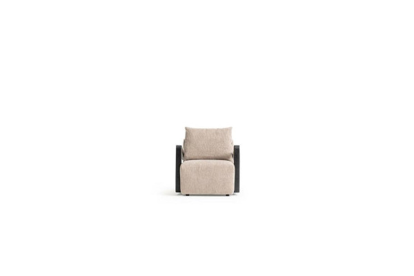 Conjunto moderno de sofá en forma de L con sillón, sofá esquinero gris de tela.